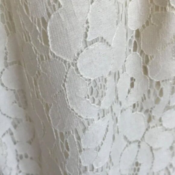 STYLE & CO Cotton Lace Patchwork Boho Sleeveless Cream Tunic Tank Top Sz 4 #170D - Picture 11 of 13